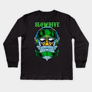 SLOWDIVE BAND MERCHANDISE Kids Long Sleeve T-Shirt